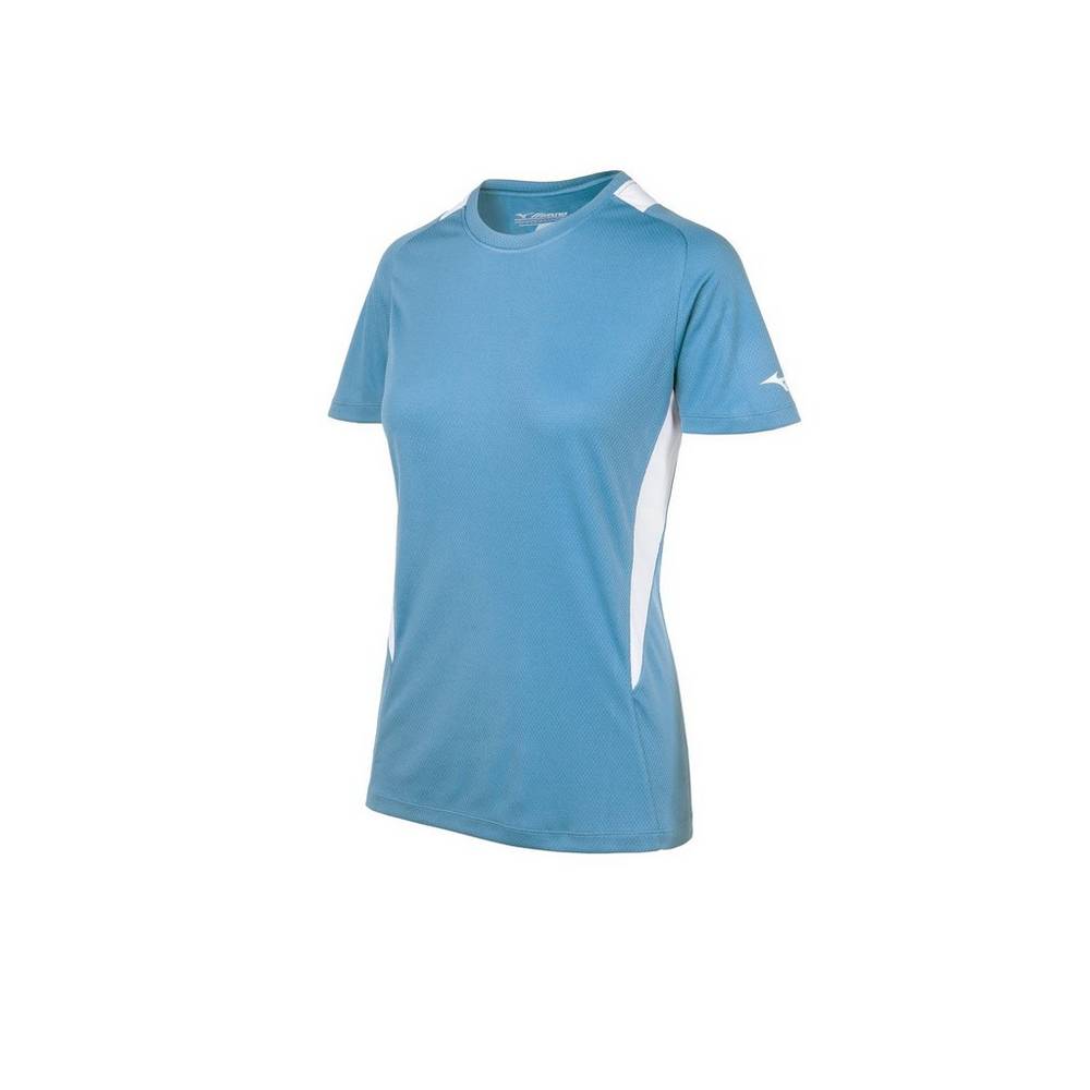 Mizuno Women's Softball Crew Neck Jersey Light Blue/ White (350964-WLV)